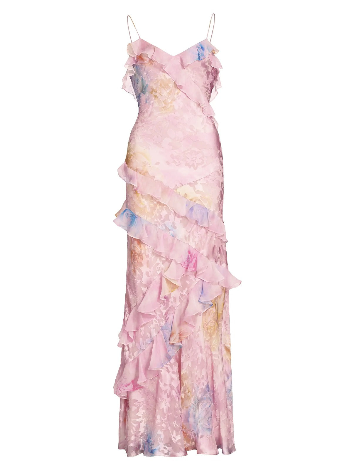 Isadora Rosé Ruffle Gown