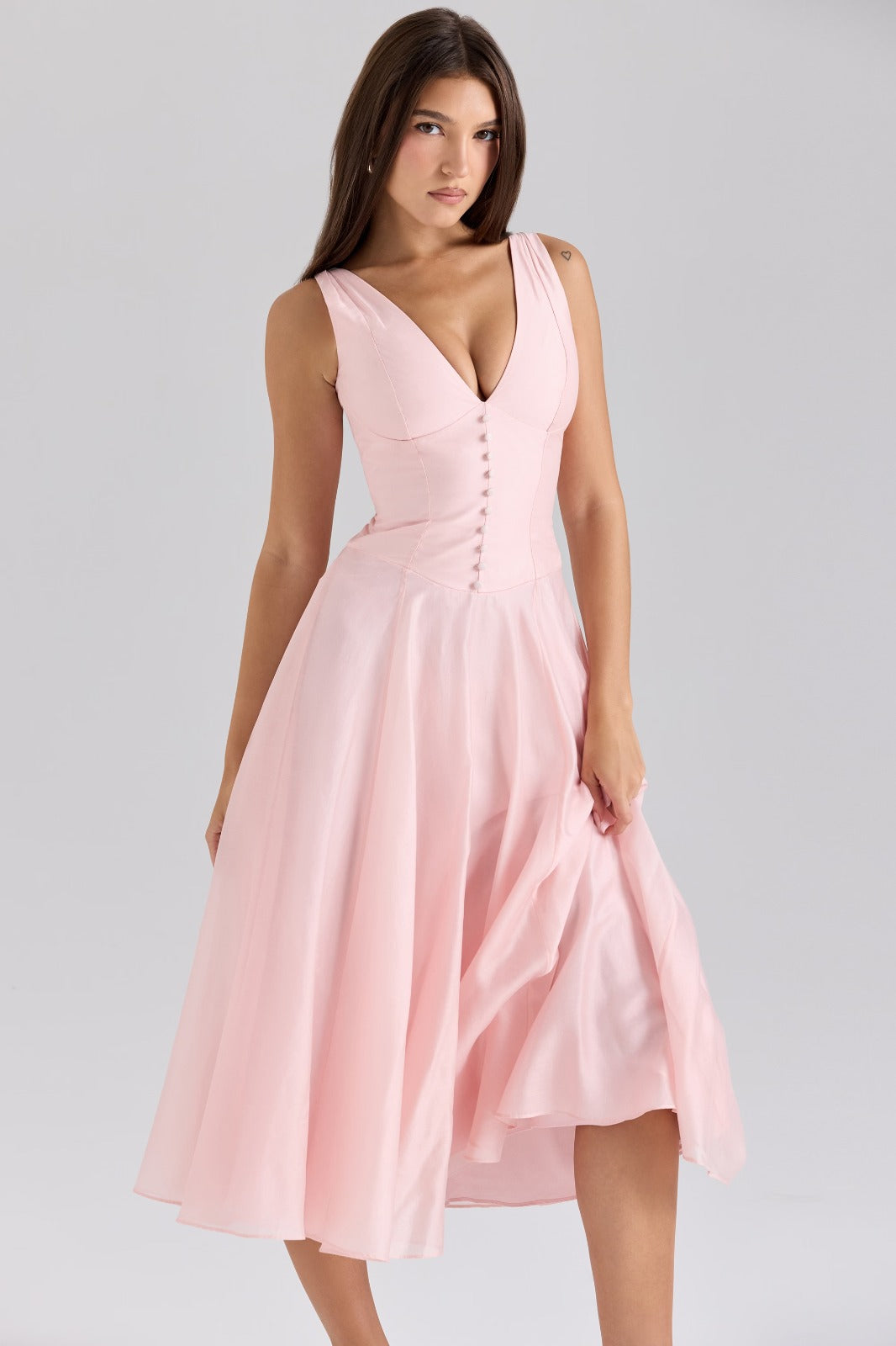 Rosewater Reverie Midi Dress
