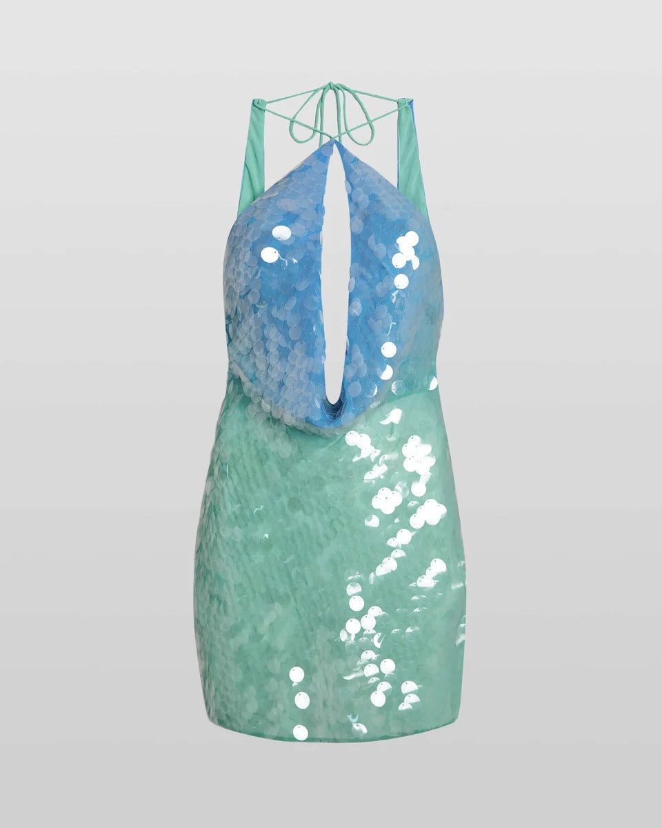 Azure Siren Mini Dress