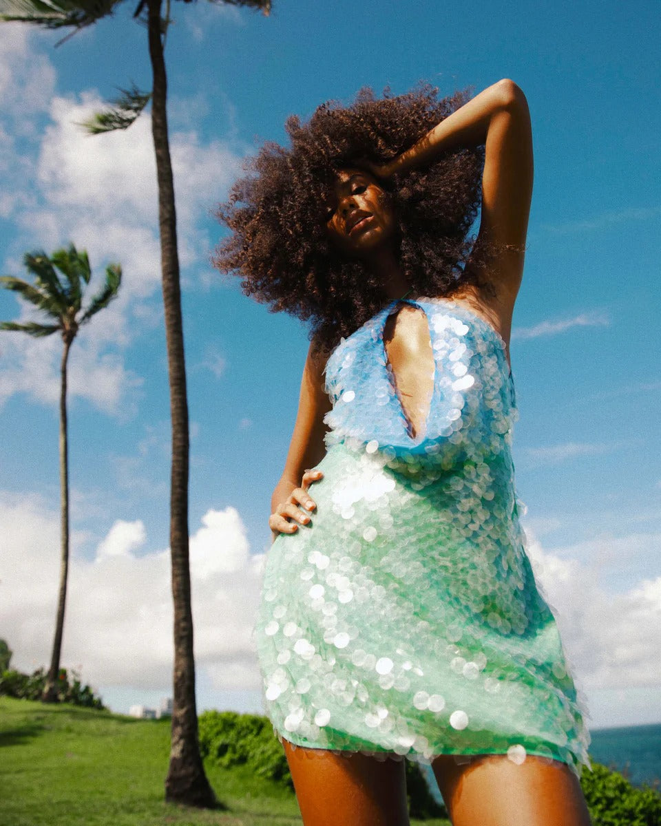 Azure Siren Mini Dress