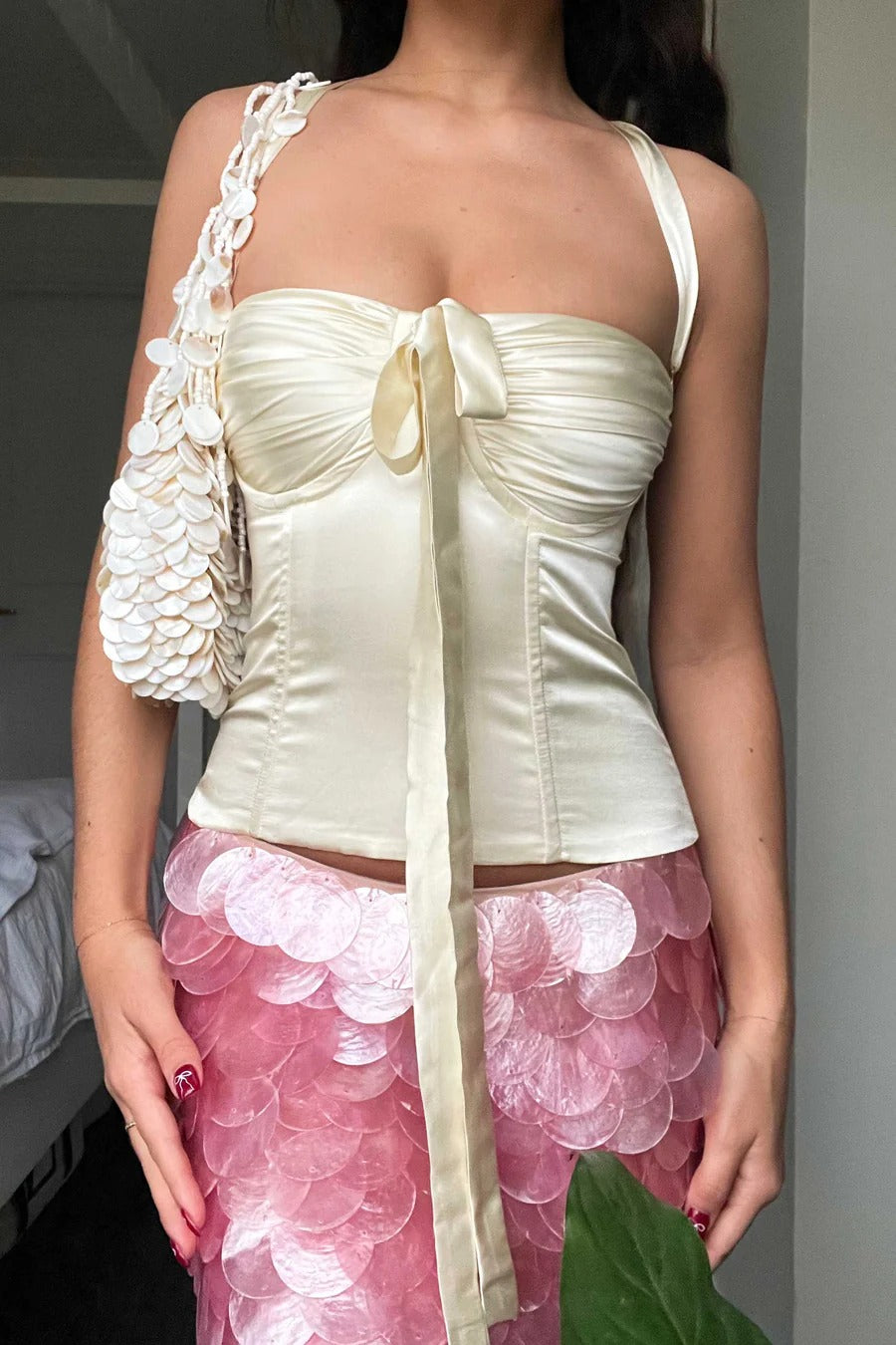 Isla Pearl Mini Skirt~ Pink