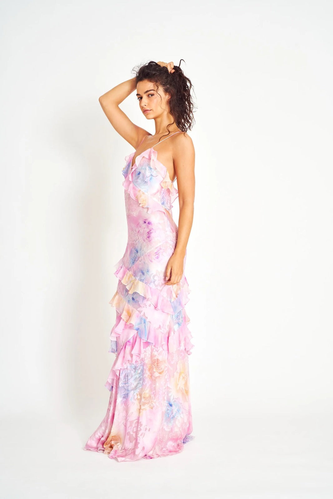 Isadora Rosé Ruffle Gown