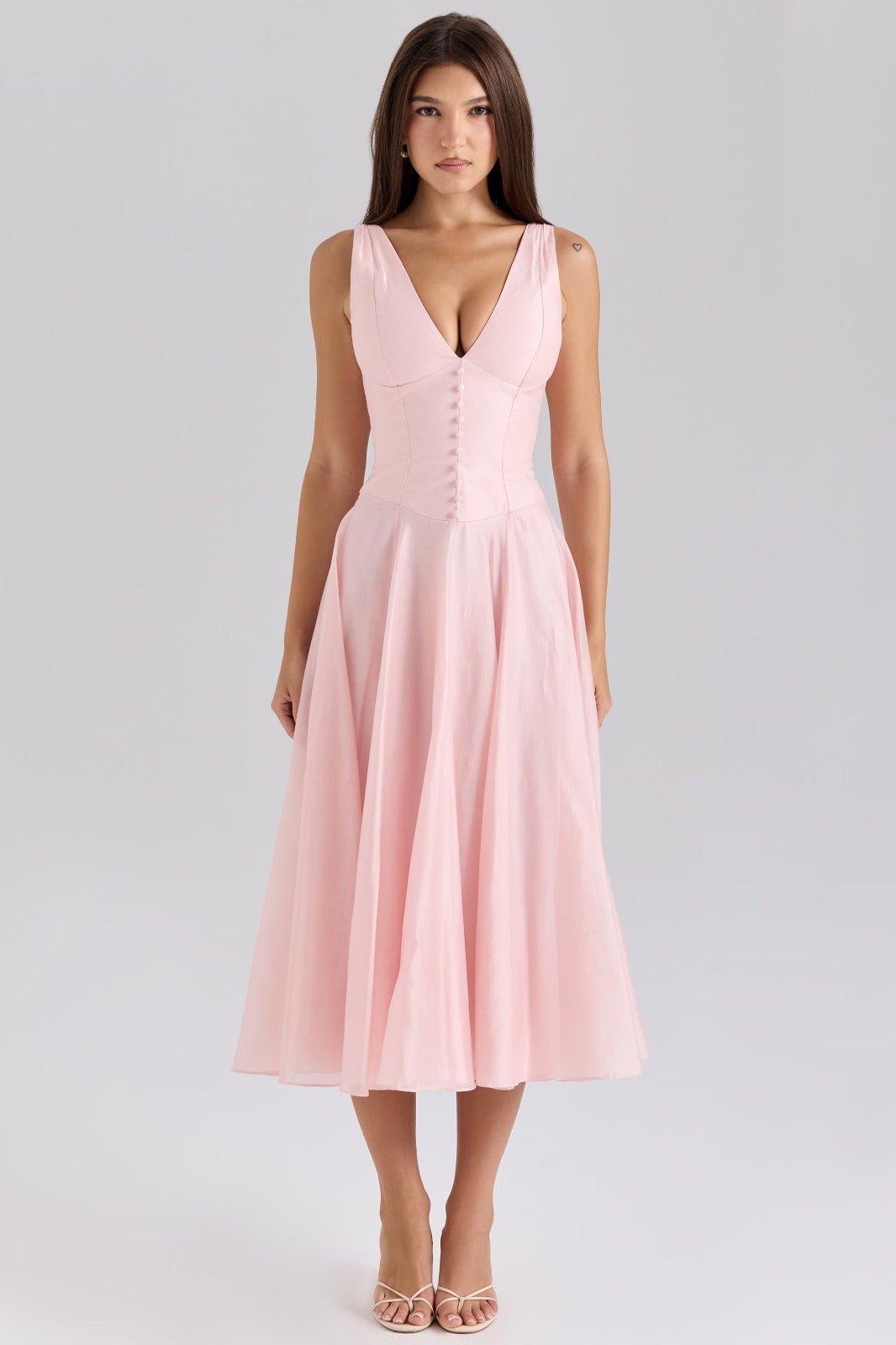 Rosewater Reverie Midi Dress