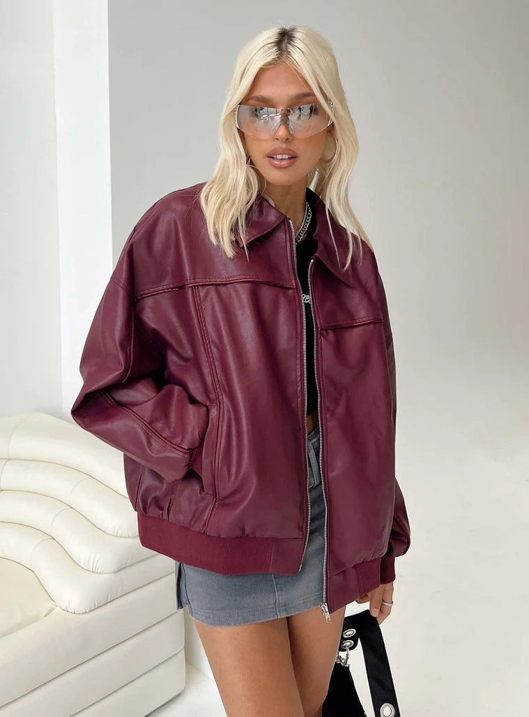 The Vanta Bomber - Burgundy