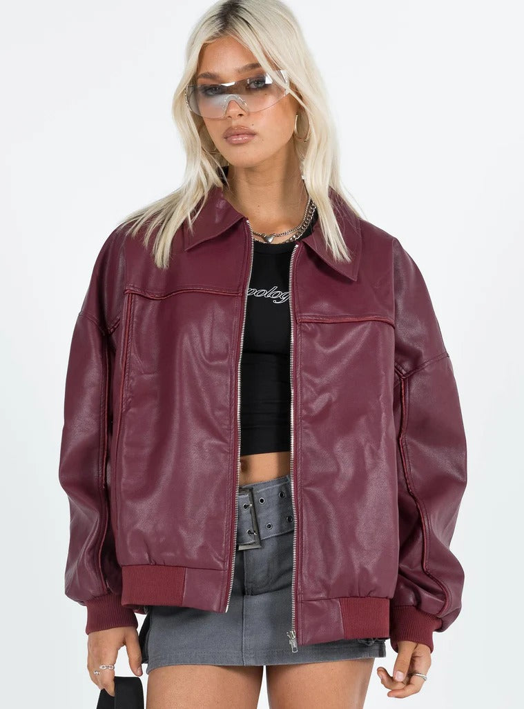 The Vanta Bomber - Burgundy