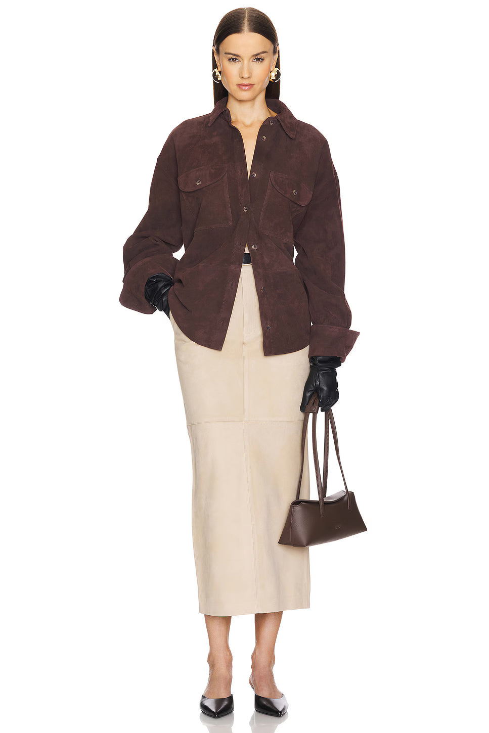 The Elara Suede Shirt