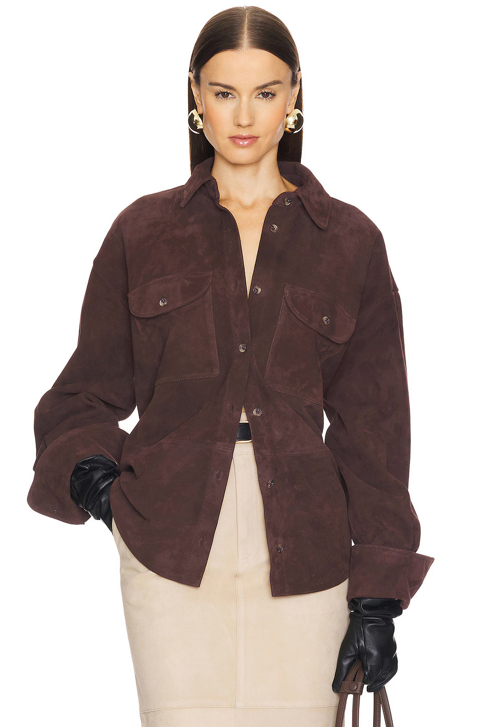 The Elara Suede Shirt
