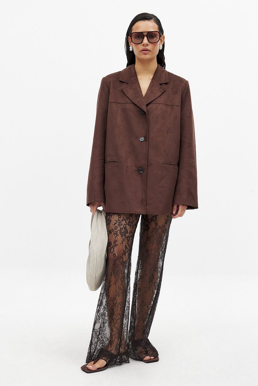 Renza Lace Trousers - Brown