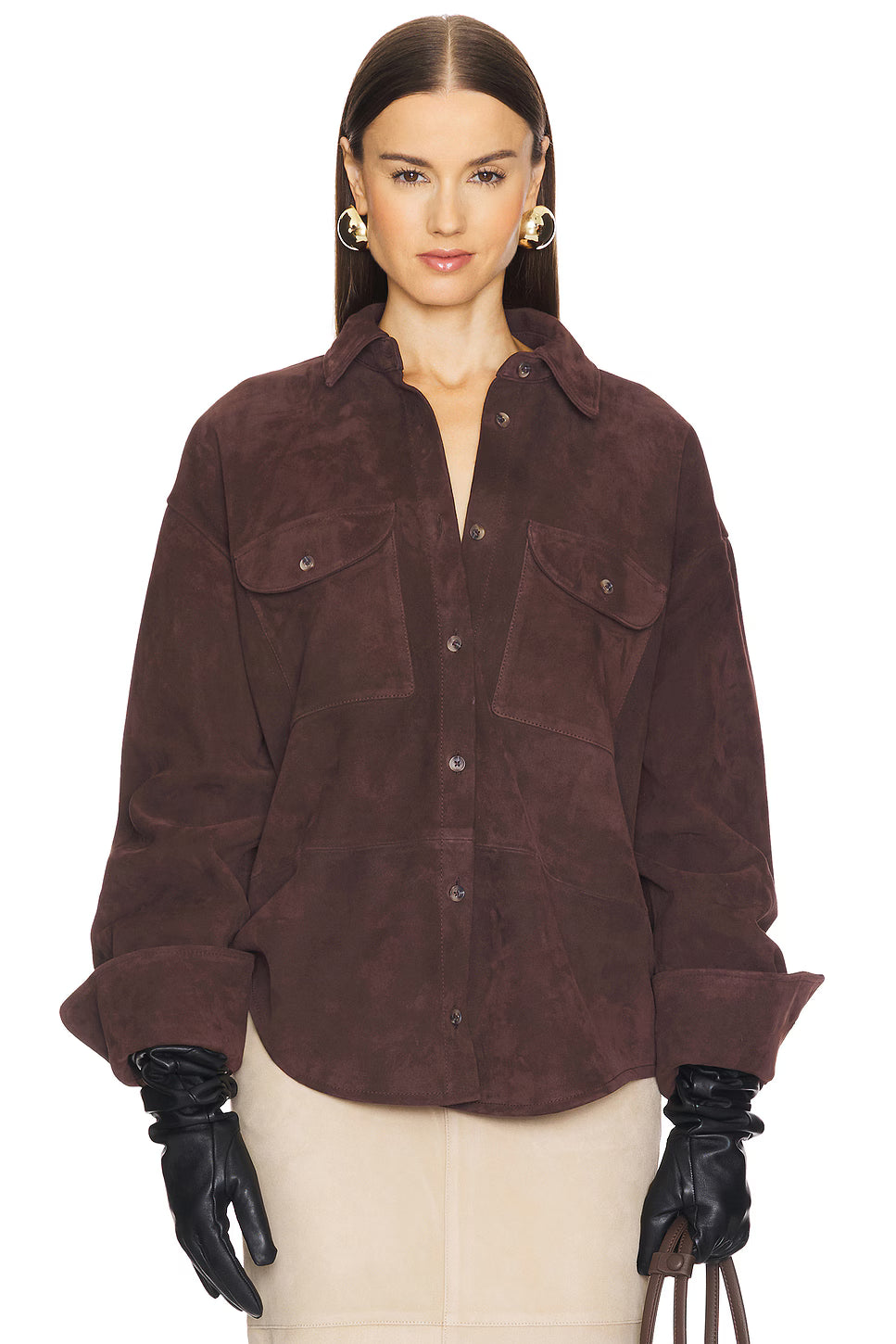The Elara Suede Shirt