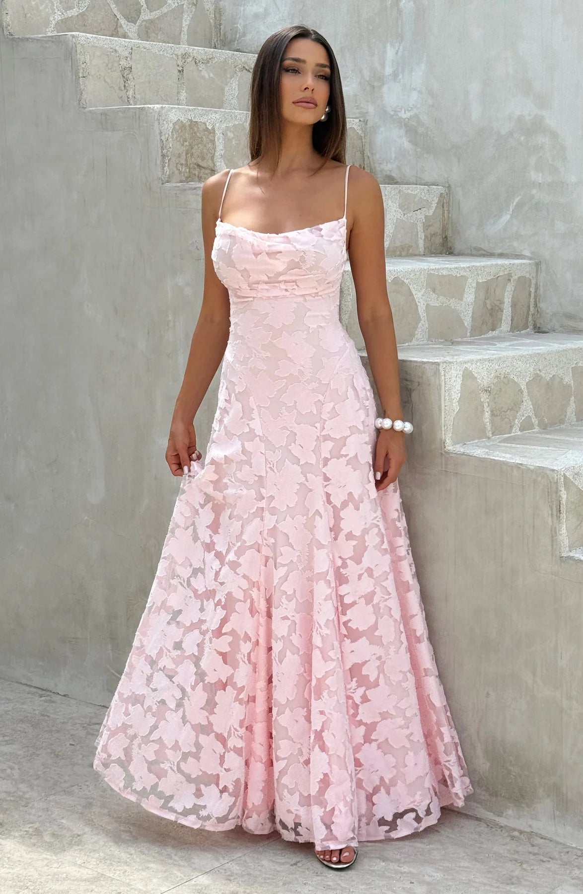 Blush Blossom Maxi Dress